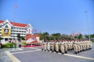 สมาชิกกองอาสารักษาดินแดนจังหวัดนครปฐม ร่วมพิธีกล่าวปฏิญาณตน