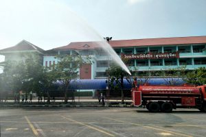 หน่วยงานต่างๆ ในจังหวัดนครปฐม ร่วมป้องกันและแก้ไขปัญหาสถานการณ์ฝุ่นละอองขนาดเล็ก PM 2.5